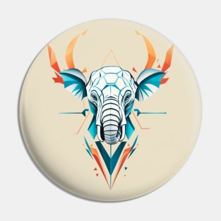 Elephant modern design polygonal Pin