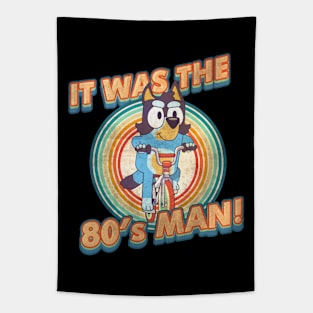 Bluey Dad Vintage, I Am 80's Man Retro Tapestry