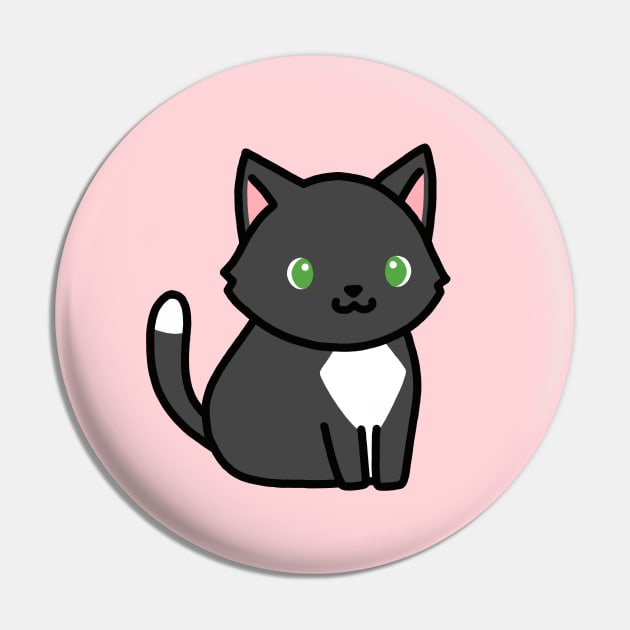 Black Cat Pin by littlemandyart