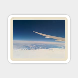 Airplane Wing in Clear Blue Sky Magnet