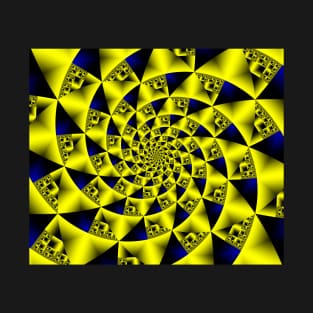 Yellow infinite spiral T-Shirt