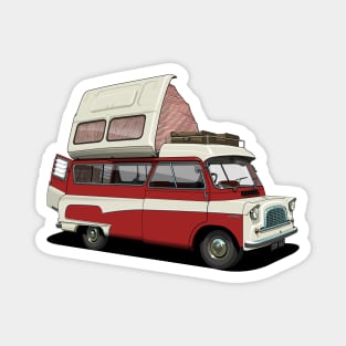 Bedford Camper Van in red Magnet