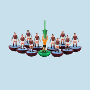 West Ham / Aston Villa / Burnley retro subbuteo football team T-Shirt