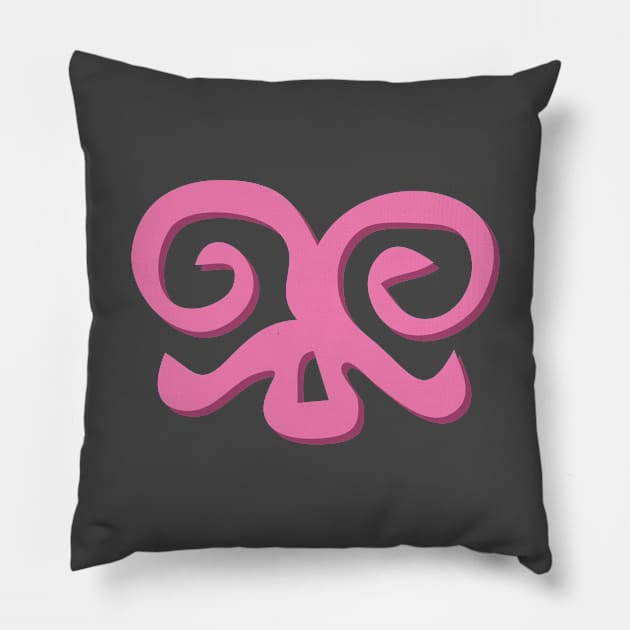 Mystical pink emblem symbol Pillow by Creative Art Store