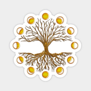 The tree of life with moons Magnet