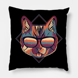 Cool retro cat Pillow