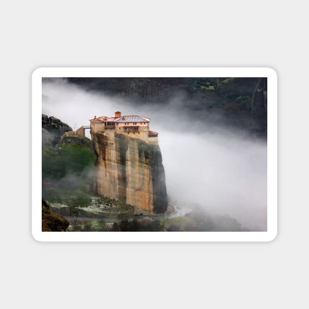 Roussanou Monastery, Meteora Magnet by Cretense72