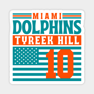 Miami Dolphins Tyreek Hill 10 American Flag Football Magnet