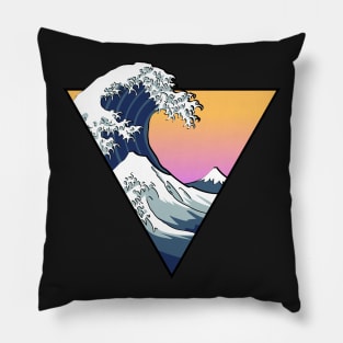 Great Wave Aesthetic Pillow