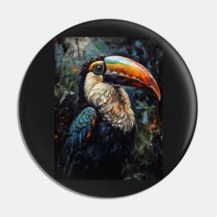 Tropical Beauty: Toucan Oil Painting Pin