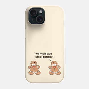 Gingerbread cookies keeping social distance during the pandemic Phone Case