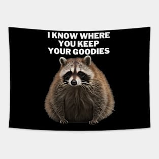 fat raccoon Tapestry