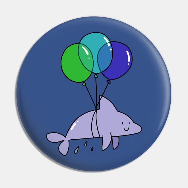 Dolphin with Balloons Pin by saradaboru