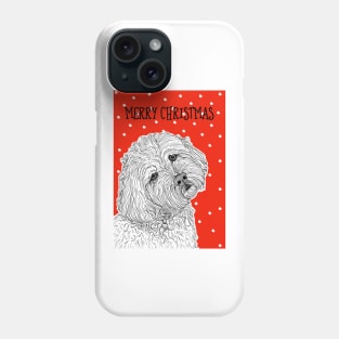 Cockapoo Christmas Greeting Phone Case