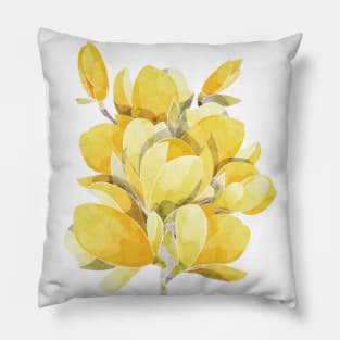 Yellow Magnolia Spring Bloom Pillow