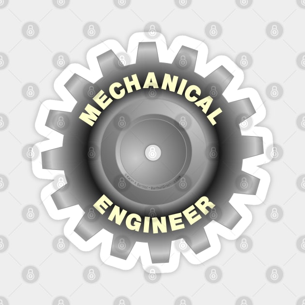 Mechanical Engineer Gear Magnet by Barthol Graphics