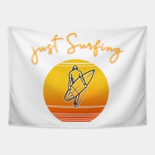 just surfing best gift Tapestry