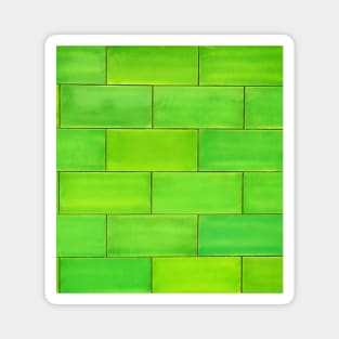 Green Tile Wall Art Decor Wallpaper Pattern Design Magnet