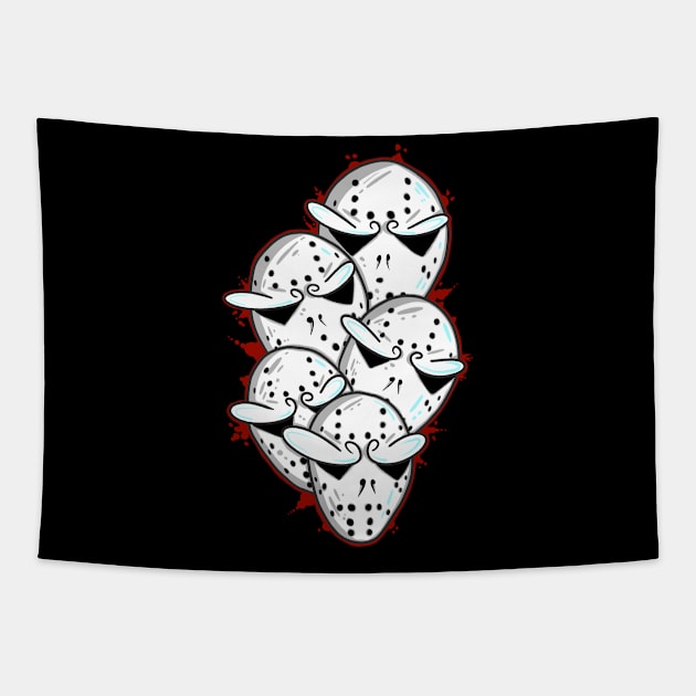 Jason Voorhees doodle Tapestry by Kakescribble