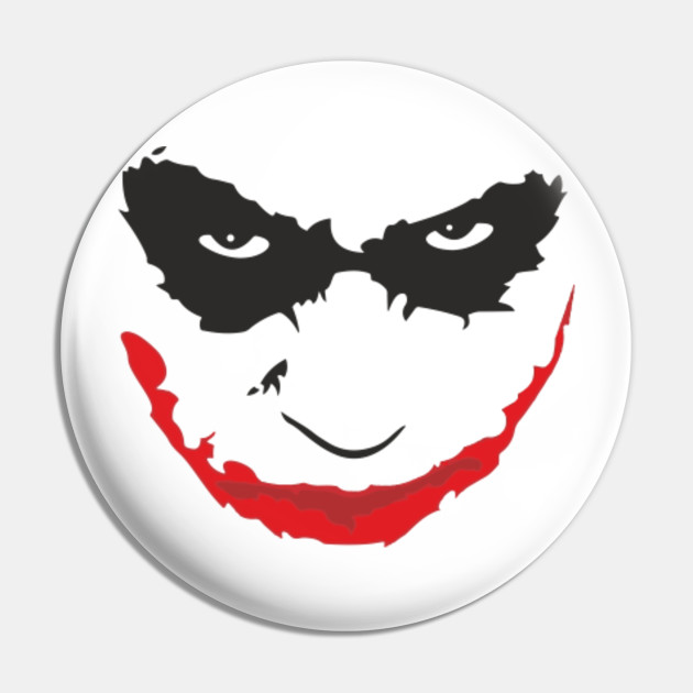 Joker Face Joker Heath Ledger Pin Teepublic