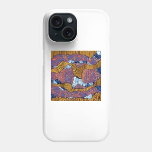 3D Intricate Doodle Design, Orange, Yellow, Purple, White and Red Bright n’ Bold Abstract Pattern Phone Case