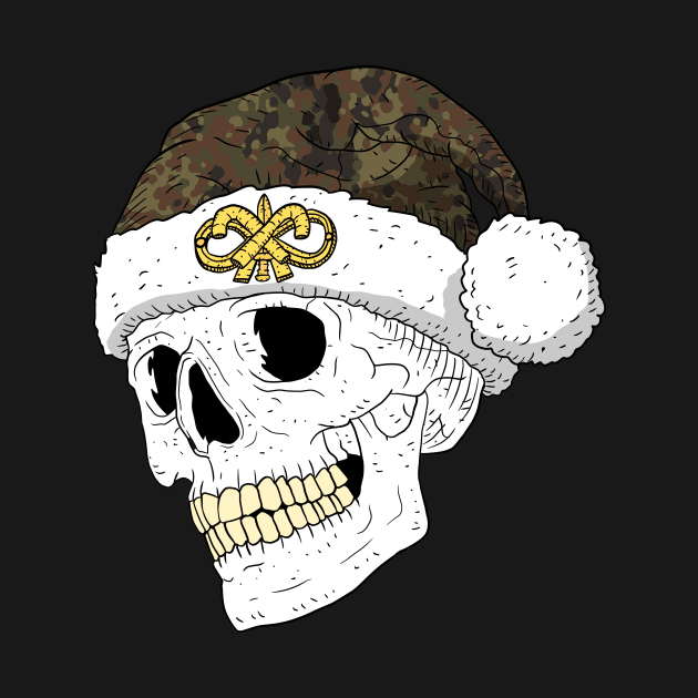 santa's skull with flecktarn camouflage. by JJadx