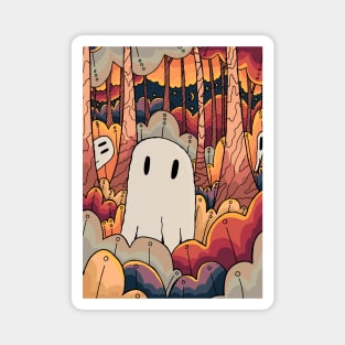 Little ghost forest Magnet