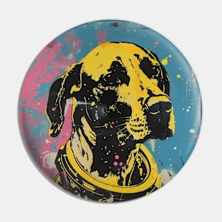 Vintage and vivid great dane dog astronaut portrait Pin