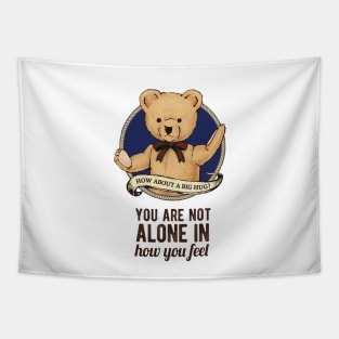 ADHD parenting quotes, big hug gift with bear drawing Tapestry