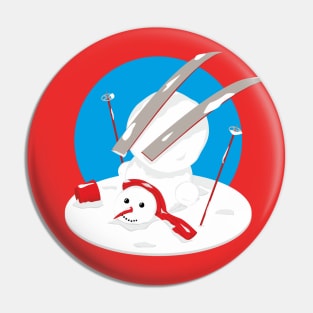 Clumsy Christmas snowman Pin