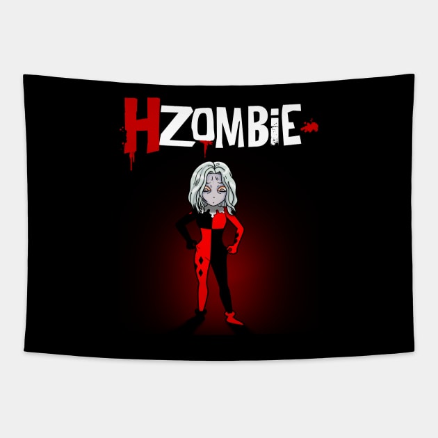 Funny Female Villain Zombie Parody Mashup Tapestry by BoggsNicolas