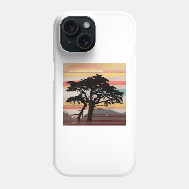 Cypress Tree at Sunset Phone Case by DANAROPER