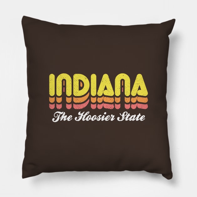 Indiana The Hoosier State Pillow by rojakdesigns