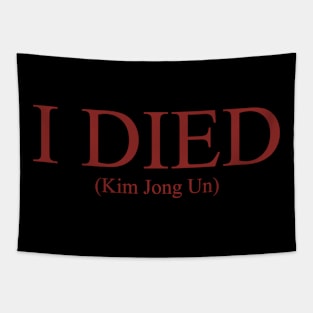 Kim Jong Un Dark Souls parody Tapestry