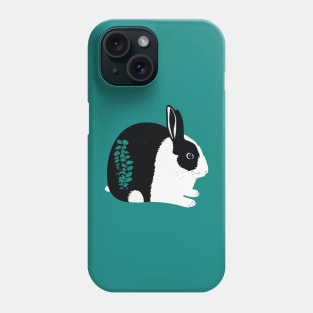 Cute Dutch Rabbit and Eucalyptus Leaves Phone Case