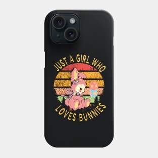 just a girl who loves bunnies Phone Case