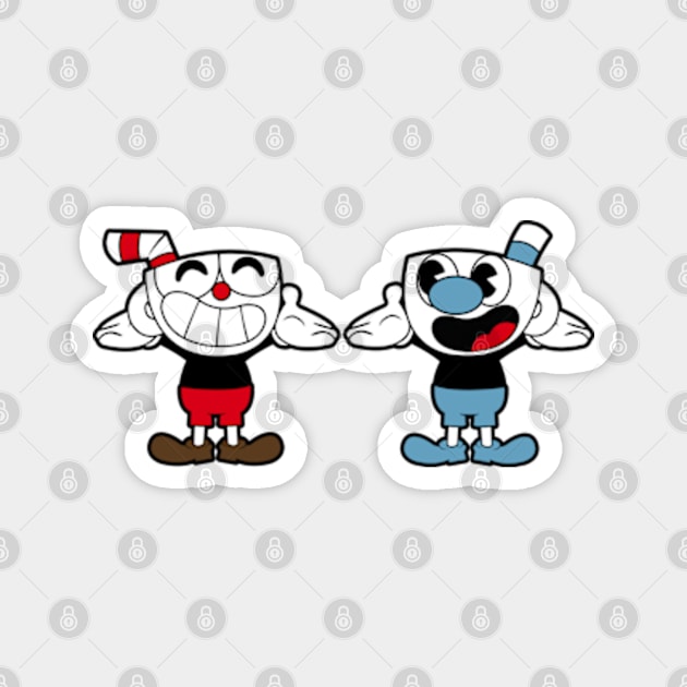 Mugman And Cuphead Magnet by mighty corps studio