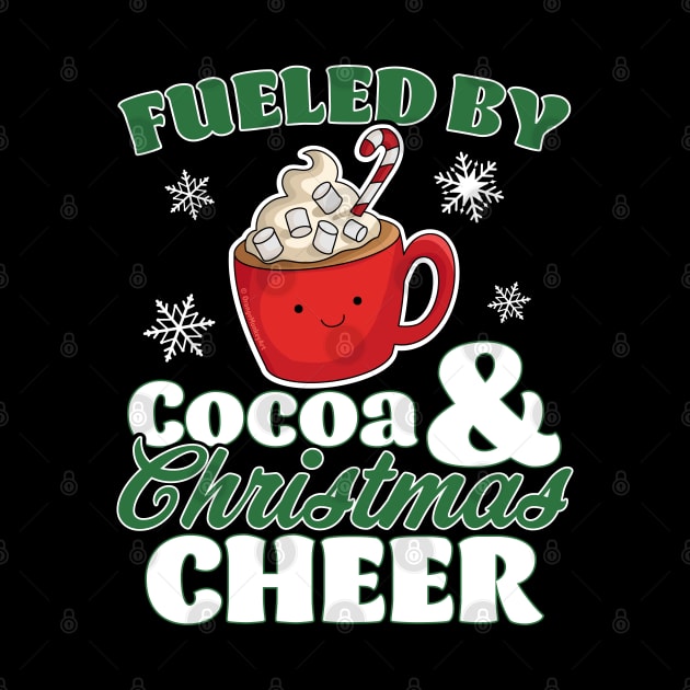 Fueled by Cocoa and Christmas Cheer Funny Hot Chocolate Xmas by OrangeMonkeyArt