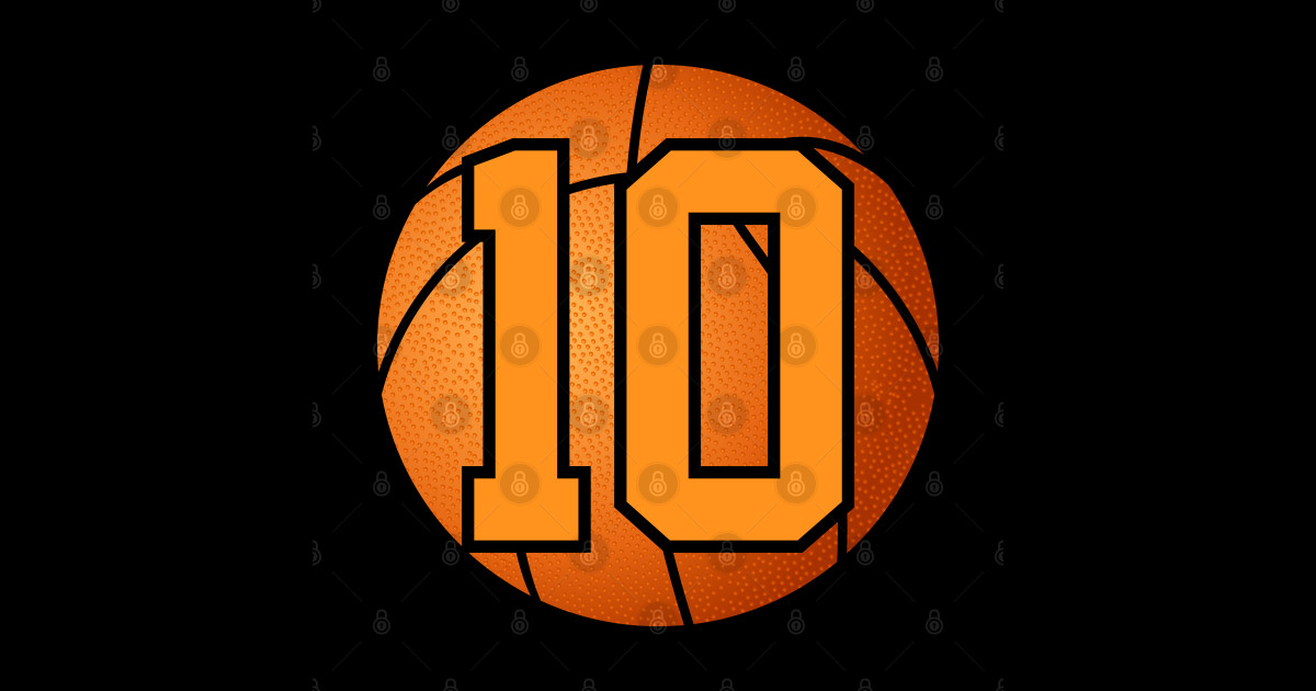 Basketball Number 10 Basketball Number 10 Sticker TeePublic