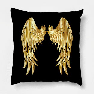 Gold Angel Wings Pillow