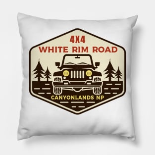 White Rim Road Canyonlands National Park Utah UT 4x4 Mountain Bike Motorcycle Pillow