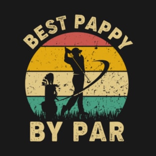 Vintage Best Pappy By Par Funny Golfing Golf Player Gift T-Shirt