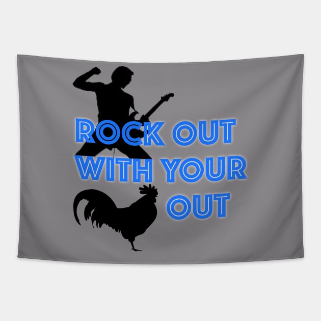 Rock Out With Your Cock Out Tapestry by Monkeyfist