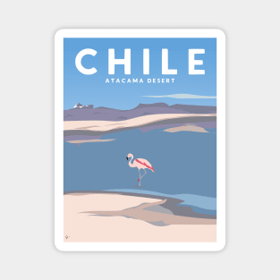 Atacama Desert, Chile Travel Poster Magnet