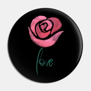 Pink Rose Love, Valentine's Day, Romance, Romantic Design Pin