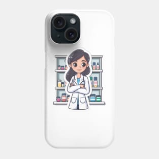 Pharmacist Woman Cute Pharmacy Cartoon Stlye Phone Case