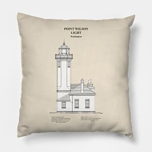 Point Wilson Light Lighthouse - Washington - SBDpng Pillow