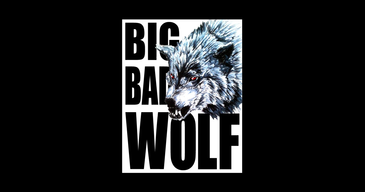 Big Bad Wolf (Black) Red Riding Hood TShirt TeePublic