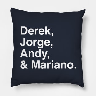 Yankees Core Four - White Pillow