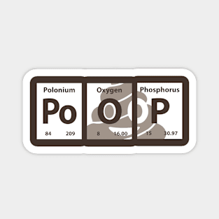 Poop Chemical Element Magnet